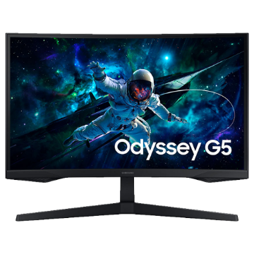 Monitor 27" Samsung LS27CG552ELMZD Odyssey G5 Gamer Curvo QHD / 165HZ / 1MS / HDMI / Dp