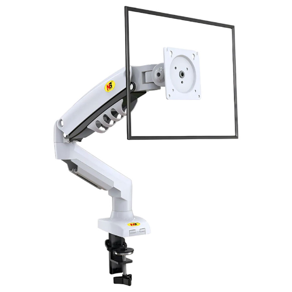 Imagem de SUPORTE MONITOR NORTH BAYOU PISTAO A GAS MORSA 17" A 30" BRANCO - NB-F80-XE