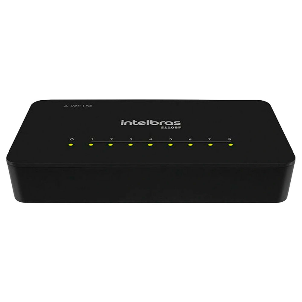 Imagem de SWITCH INTELBRAS 8 PORTAS FAST COM POE IN PASSIVO LAN 1 S1108F - 4760117