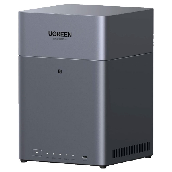 Imagem de STORAGE NAS UGREEN TORRE S/HD 4 BAIAS A76+A55 1 PORTA 2.5GB - DH4300 PLUS