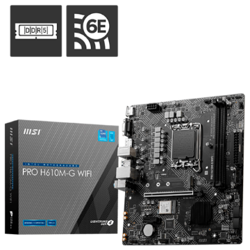 PLACA MAE MSI PRO H610M-G WIFI DDR5 LGA1700 12° 13° E 14° GERACAO