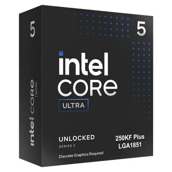 Imagem de PROCESSADOR INTEL CORE ULTRA 5 250KF PLUS (TURBO ATE 5.3GHz) 30MB CACHE LGA1851 BX80768250KF