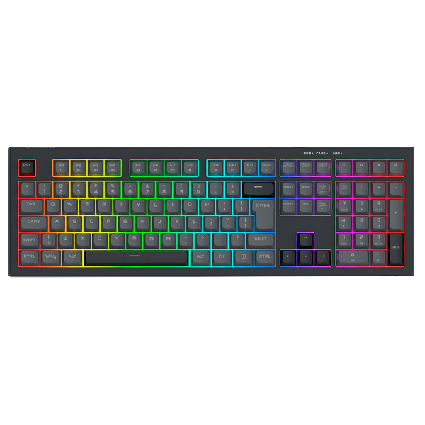 Imagem de TECLADO REDRAGON MEMBRANA GAMER CRUX RGB FULL SIZE COM FIO K518-RGB-GB