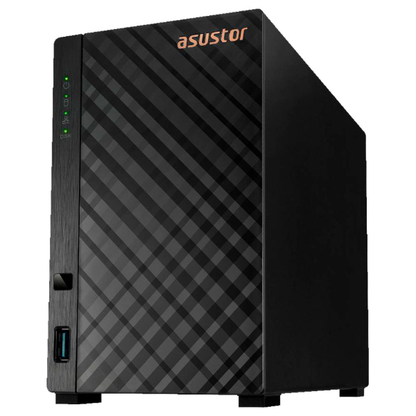 Imagem de STORAGE NAS ASUSTOR TORRE S/HD 2 BAIAS REALTEK RTD1619B 1 PORTA LAN 2.5 - AS1202T-US