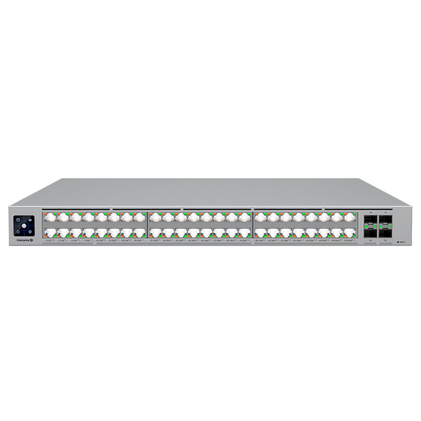 Imagem de SWITCH UBIQUITI GERENCIAVEL L3 48 PORTAS SENDO 16 2.5 E 32 DE 10GBE + 04 SFP28 DE 25GB-ECS-48-POE-BR