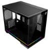 Imagem de GABINETE GAMER KALKAN SAGA RGB PRETO SEM FAN KLK00044