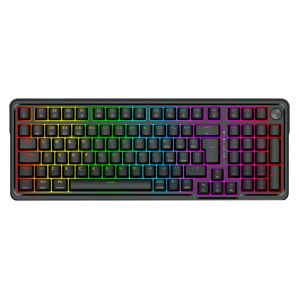 Imagem de TECLADO REDRAGON MECANICO GAMER EISA PRO RGB PRETO SWITCH DUST-PROOF BROWN SEM FIO K686-RGB-PRO