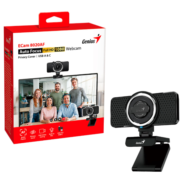 Imagem de WEBCAM GENIUS ECAM 8020AF AUTO FOCO FULL HD 1080P