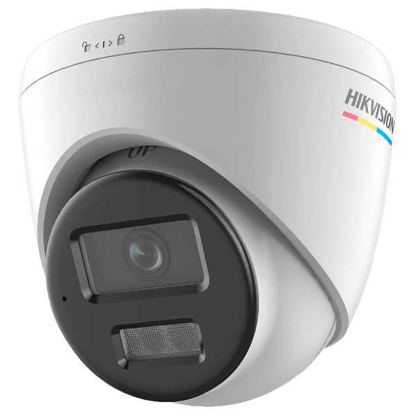 Imagem de Camera Hikvision IP AcuSense ColorVu 3.0 2MP Full HD Turret 2.8mm Luz Branca 30m Mic Embutido IP67 DS-2CD1327G3-LIU