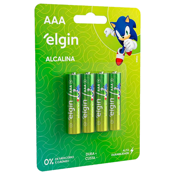 Imagem de PILHA ALCALINA AAA BLISTER C/4 82155 ELGIN