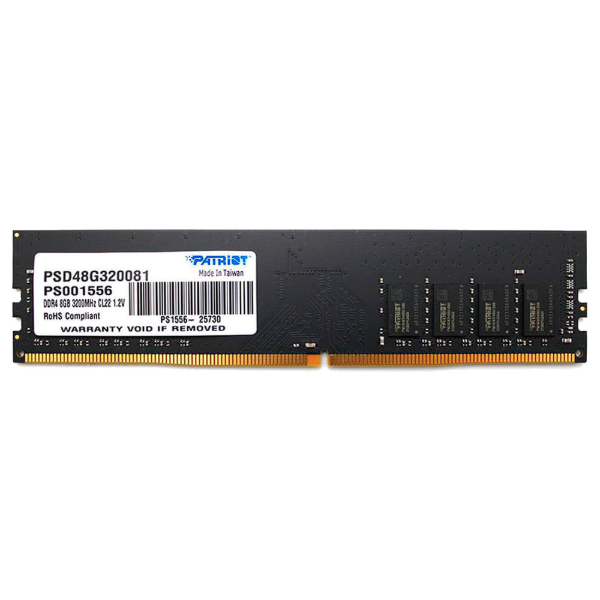 Imagem de MEMORIA PATRIOT 8GB DDR4 3200MHZ 1.2 SIGNATURE - DESKTOP - PSD48G320082