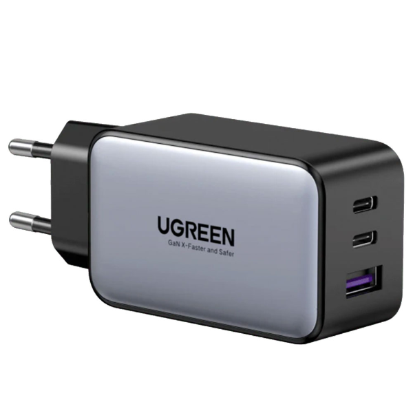 Imagem de CARREGADOR UGREEN 65W GAN 2 PORTAS USB-C + 1 PORTA USB-A - CD244