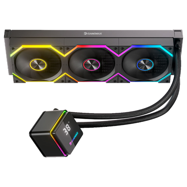 Imagem de WATER COOLER GAMEMAX ICEBURG 360N2WLSBK BLACK ARGB