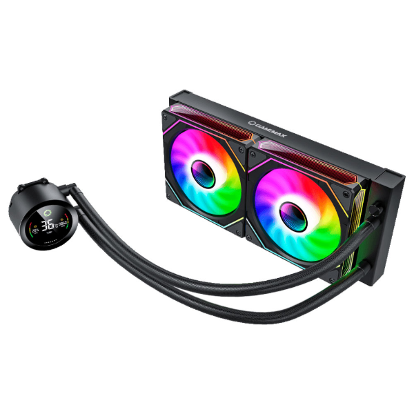 Imagem de WATER COOLER GAMEMAX ICEBURG 240DS8IBK BLACK ARGB