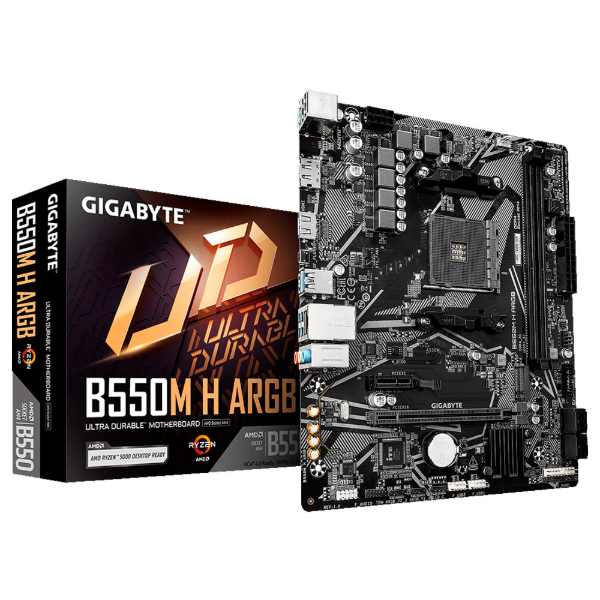 Imagem de PLACA MAE (AMD) GIGABYTE B550M H ARGB 1.0 DDR4 AM4