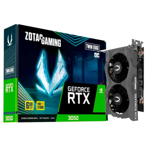 Imagem de PLACA DE VIDEO ZOTAC GEFORCE RTX 3050 TWIN EDGE OC 6GB GDDR6 96BITS ZT-A30510H-10A