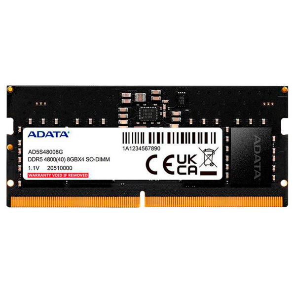 Imagem de MEMORIA ADATA 8GB DDR5 4800HZ NOTEBOOK - AD5S48008G-S