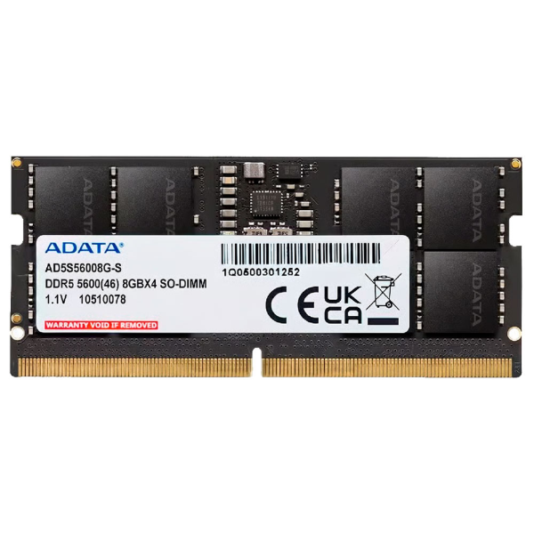 Imagem de MEMORIA ADATA 8GB DDR5 5600HZ NOTEBOOK - AD5S56008G-S