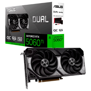 PLACA DE VIDEO ASUS GEFORCE RTX 5060 TI DUAL 2X 16GB GDDR7 128BITS 90YV0MH0-M0NA00