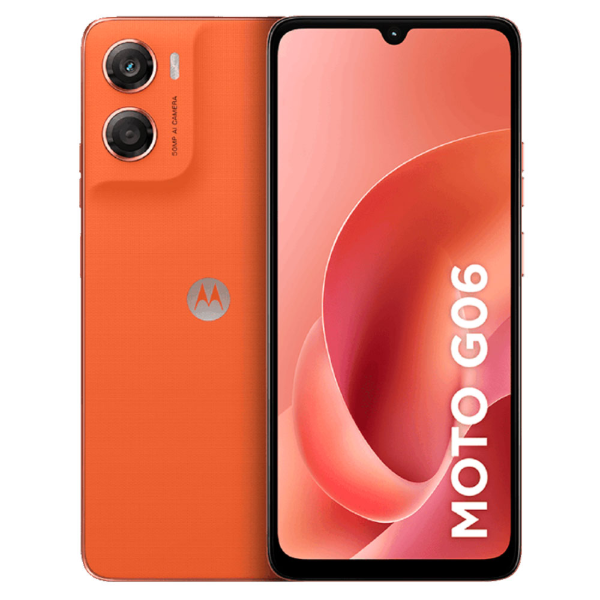 Imagem de SMARTPHONE MOTOROLA G06 XT2535-1 6,9" HD+/ 4G/ 4GB/ 128GB/ ANDROID 15/ LARANJA
